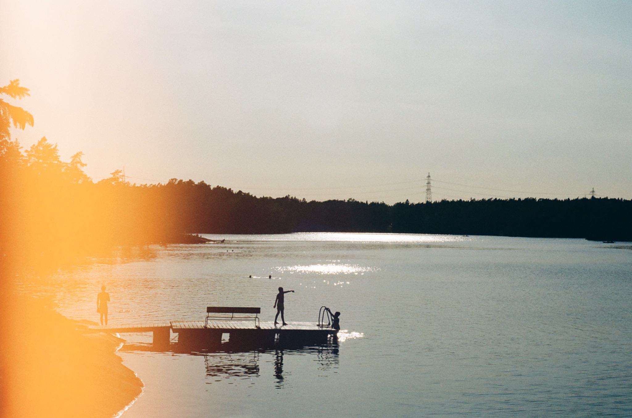 Lake at sunset